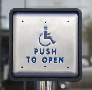 Image of button to open doors
